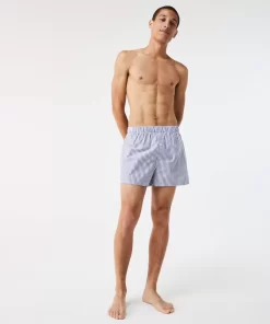 Lacoste Unterwäsche & Loungewear>3Er Pack Authentics Boxershorts Mit Streifen Navy Blau / Weis / Blau 8X0