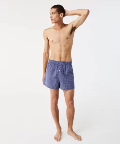 Lacoste Unterwäsche & Loungewear>3Er Pack Authentics Boxershorts Mit Streifen Navy Blau / Weis / Blau 8X0