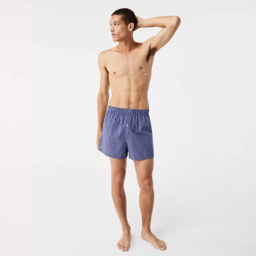 Lacoste Unterwäsche & Loungewear>3Er Pack Authentics Boxershorts Mit Streifen Navy Blau / Weis / Blau 8X0