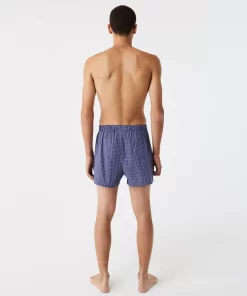 Lacoste Unterwäsche & Loungewear>3Er Pack Authentics Boxershorts Mit Streifen Navy Blau / Weis / Blau 8X0