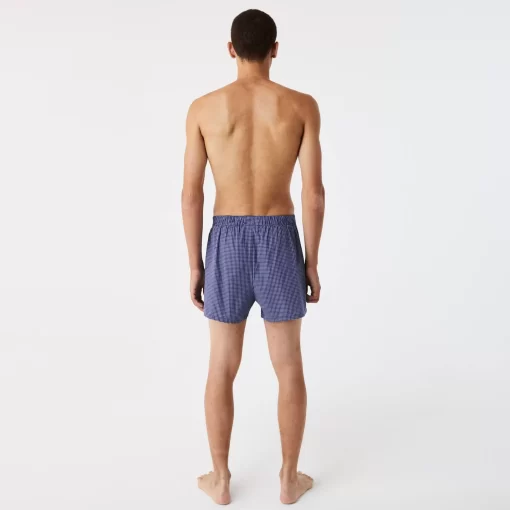 Lacoste Unterwäsche & Loungewear>3Er Pack Authentics Boxershorts Mit Streifen Navy Blau / Weis / Blau 8X0