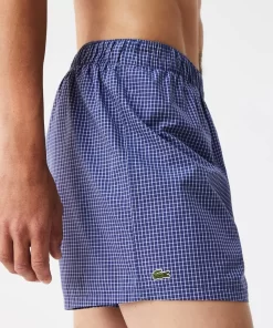 Lacoste Unterwäsche & Loungewear>3Er Pack Authentics Boxershorts Mit Streifen Navy Blau / Weis / Blau 8X0