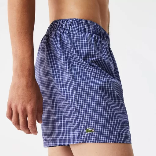 Lacoste Unterwäsche & Loungewear>3Er Pack Authentics Boxershorts Mit Streifen Navy Blau / Weis / Blau 8X0