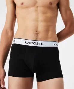 Lacoste Unterwäsche & Loungewear>3Er Pack Herren Trunks Mit Kontrast-Bund Schwarz 031