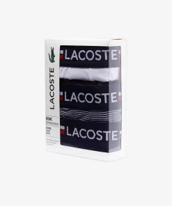 Lacoste Unterwäsche & Loungewear>3Er-Set Kurze Boxershorts Mit Trikolor-Bund Iconic Navy Blau / Weis 525