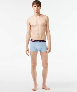 Lacoste Unterwäsche & Loungewear>3Er-Set Kurze Boxershorts Mit Trikolor-Bund Iconics Navy Blau / Blau Mij