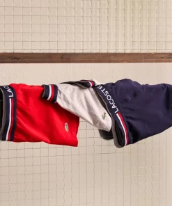 Lacoste Unterwäsche & Loungewear>3Er-Set Kurze Boxershorts Mit Trikolor-Bund Iconics Navy Blau / Heidekraut Grau / Rot W34