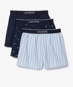 Lacoste Unterwäsche & Loungewear>3Er-Set Slips Authentics Navy Blau / Blau / Navy Blau Nw1