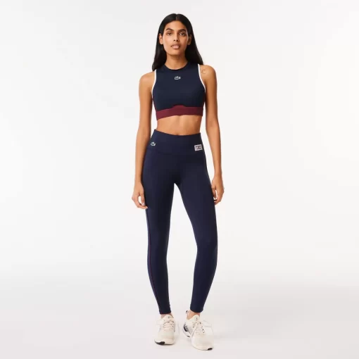 Lacoste Fitnessstudio & Training>Absorbierende Sport-Stretch-Leggings Navy Blau 166