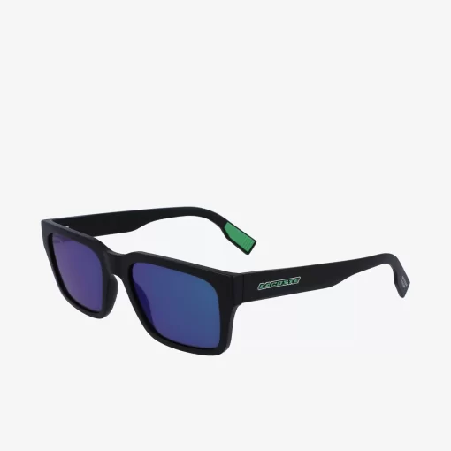 Lacoste Sonnenbrillen>Active Sonnenbrille Mit Eckigem Rahmen Matte Black 002