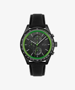 Lacoste Uhren>Apext Chronograph Aus Leder Schwarz 000