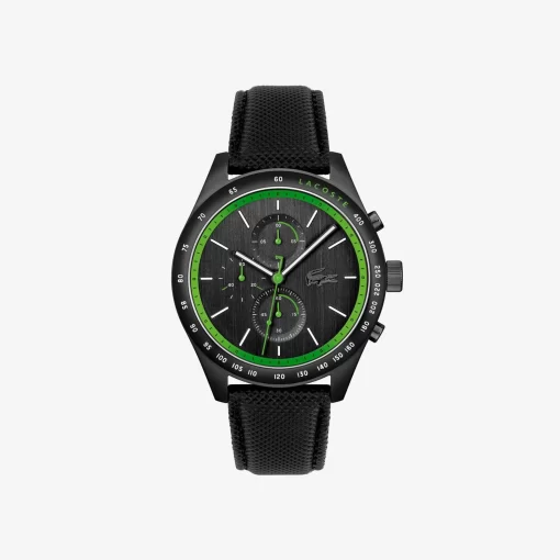 Lacoste Uhren>Apext Chronograph Aus Leder Schwarz 000