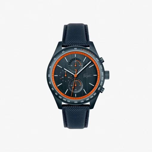 Lacoste Uhren>Apext Chronograph Aus Leder Blau 000