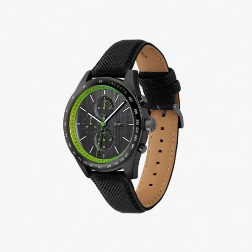 Lacoste Uhren>Apext Chronograph Aus Leder Schwarz 000