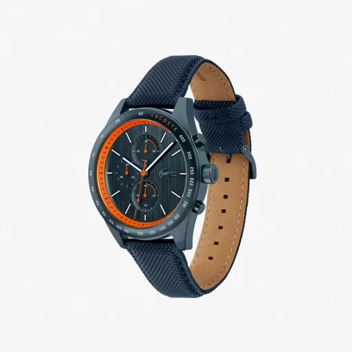 Lacoste Uhren>Apext Chronograph Aus Leder Blau 000