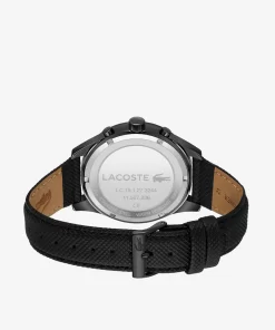 Lacoste Uhren>Apext Chronograph Aus Leder Schwarz 000