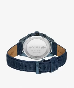 Lacoste Uhren>Apext Chronograph Aus Leder Blau 000