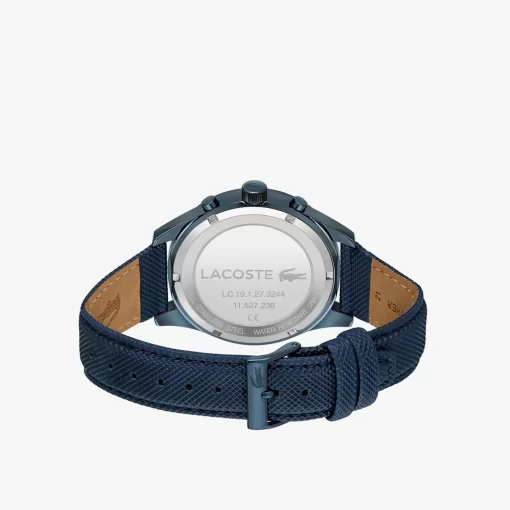 Lacoste Uhren>Apext Chronograph Aus Leder Blau 000