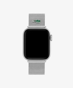 Lacoste Uhren>Apple-Watch Riemen Aus Edelstahl-Mesh Silber 000