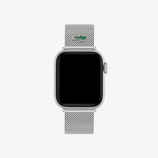 Lacoste Uhren>Apple-Watch Riemen Aus Edelstahl-Mesh Silber 000