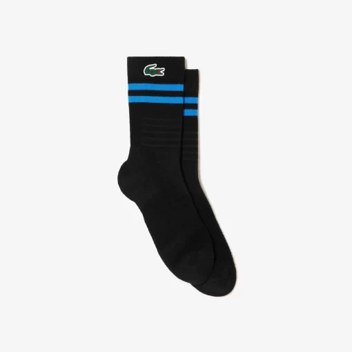 Lacoste Sportbekleidung>Atmungsaktive Tennis-Socken Aus Jersey Schwarz / Blau L5I