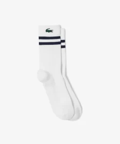 Lacoste Sportbekleidung>Atmungsaktive Tennis-Socken Aus Jersey Weis / Navy Blau 522