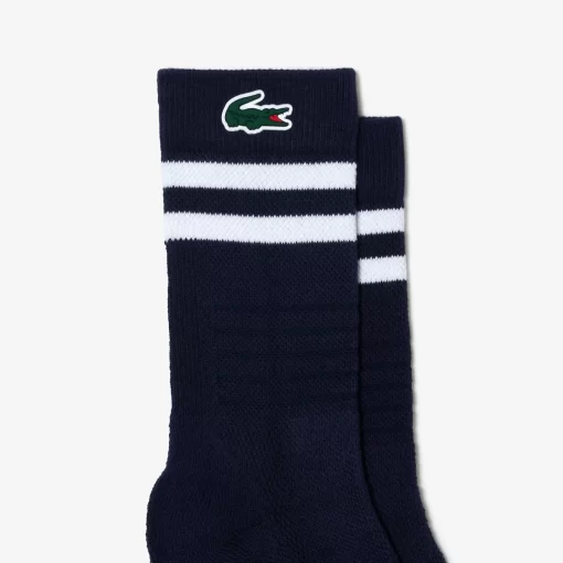 Lacoste Sportbekleidung>Atmungsaktive Tennis-Socken Aus Jersey Navy Blau / Weis 525