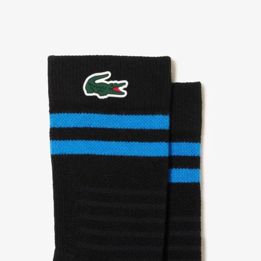 Lacoste Sportbekleidung>Atmungsaktive Tennis-Socken Aus Jersey Schwarz / Blau L5I