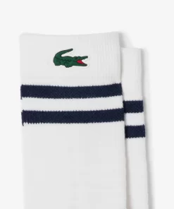 Lacoste Sportbekleidung>Atmungsaktive Tennis-Socken Aus Jersey Weis / Navy Blau 522