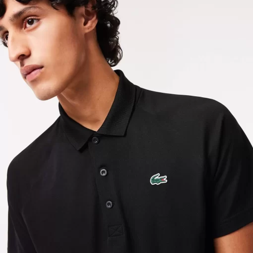 Lacoste Sportbekleidung>Atmungsaktives Heeren Polo Sport Schwarz 031