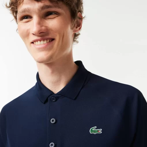 Lacoste Sportbekleidung>Atmungsaktives Heeren Polo Sport Navy Blau 166