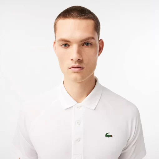 Lacoste Sportbekleidung>Atmungsaktives Heeren Polo Sport Weis 001