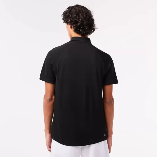 Lacoste Sportbekleidung>Atmungsaktives Heeren Polo Sport Schwarz 031