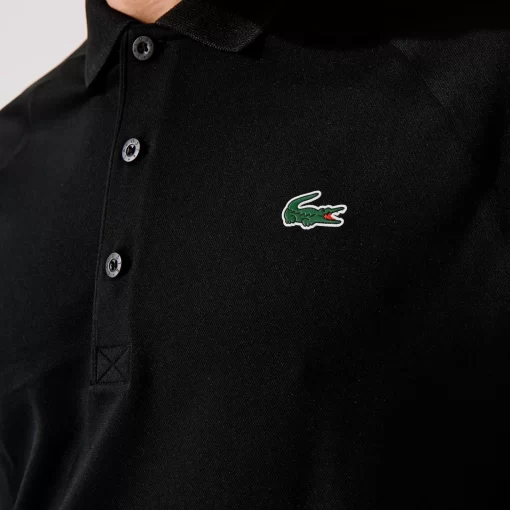 Lacoste Sportbekleidung>Atmungsaktives Heeren Polo Sport Schwarz 031