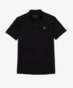 Lacoste Sportbekleidung>Atmungsaktives Heeren Polo Sport Schwarz 031