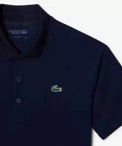 Lacoste Sportbekleidung>Atmungsaktives Heeren Polo Sport Navy Blau 166