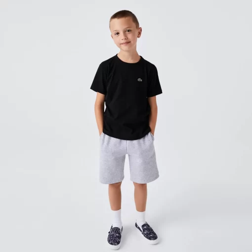 Lacoste Jungenkleidung>Atmungsaktives Jungen T-Shirt Sport Schwarz 031