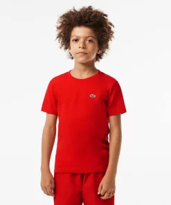 Lacoste Jungenkleidung>Atmungsaktives Jungen T-Shirt Sport Rot 240