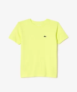 Lacoste Jungenkleidung>Atmungsaktives Jungen T-Shirt Sport Neongelb Tuk