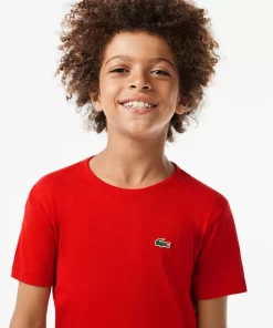 Lacoste Jungenkleidung>Atmungsaktives Jungen T-Shirt Sport Rot 240