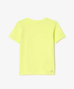 Lacoste Jungenkleidung>Atmungsaktives Jungen T-Shirt Sport Neongelb Tuk