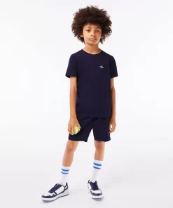 Lacoste Jungenkleidung>Atmungsaktives Jungen T-Shirt Sport Navy Blau 166