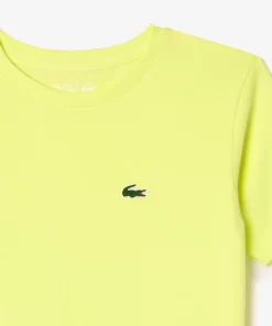 Lacoste Jungenkleidung>Atmungsaktives Jungen T-Shirt Sport Neongelb Tuk