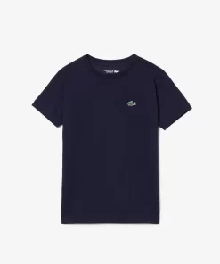 Lacoste Jungenkleidung>Atmungsaktives Jungen T-Shirt Sport Navy Blau 166