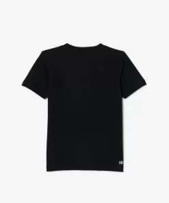 Lacoste Jungenkleidung>Atmungsaktives Jungen T-Shirt Sport Schwarz 031