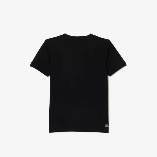 Lacoste Jungenkleidung>Atmungsaktives Jungen T-Shirt Sport Schwarz 031