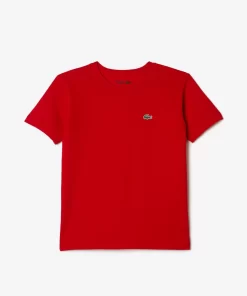 Lacoste Jungenkleidung>Atmungsaktives Jungen T-Shirt Sport Rot 240