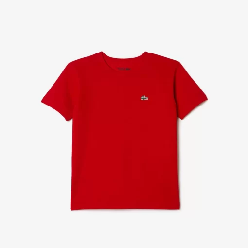 Lacoste Jungenkleidung>Atmungsaktives Jungen T-Shirt Sport Rot 240