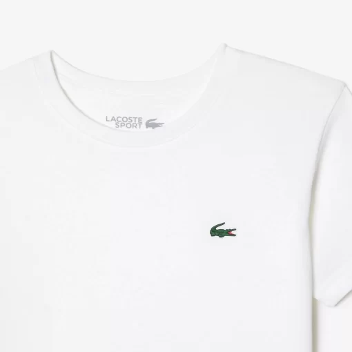 Lacoste Jungenkleidung>Atmungsaktives Jungen T-Shirt Sport Weis 001