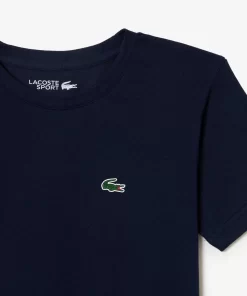 Lacoste Jungenkleidung>Atmungsaktives Jungen T-Shirt Sport Navy Blau 166